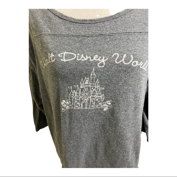 Disney Walt Disney world castle T-shirt. Grey size large. Magic kingdom. - Picture 2 of 8
